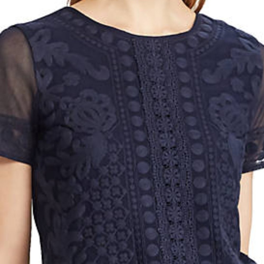 Lauren Ralph Lauren Lace Top Blouse NWT size L - Picture 4 of 11